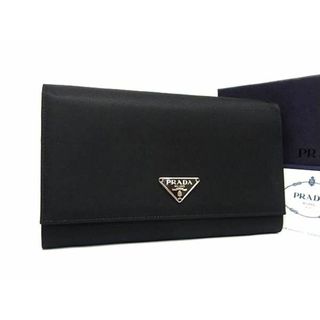 プラダ(PRADA)の■新品同様■ PRADA プラダ テスートナイロン 二つ折り 長財布 ウォレット 札入れ 小銭入れ カード入れ レディース ブラック系 AW1949(財布)