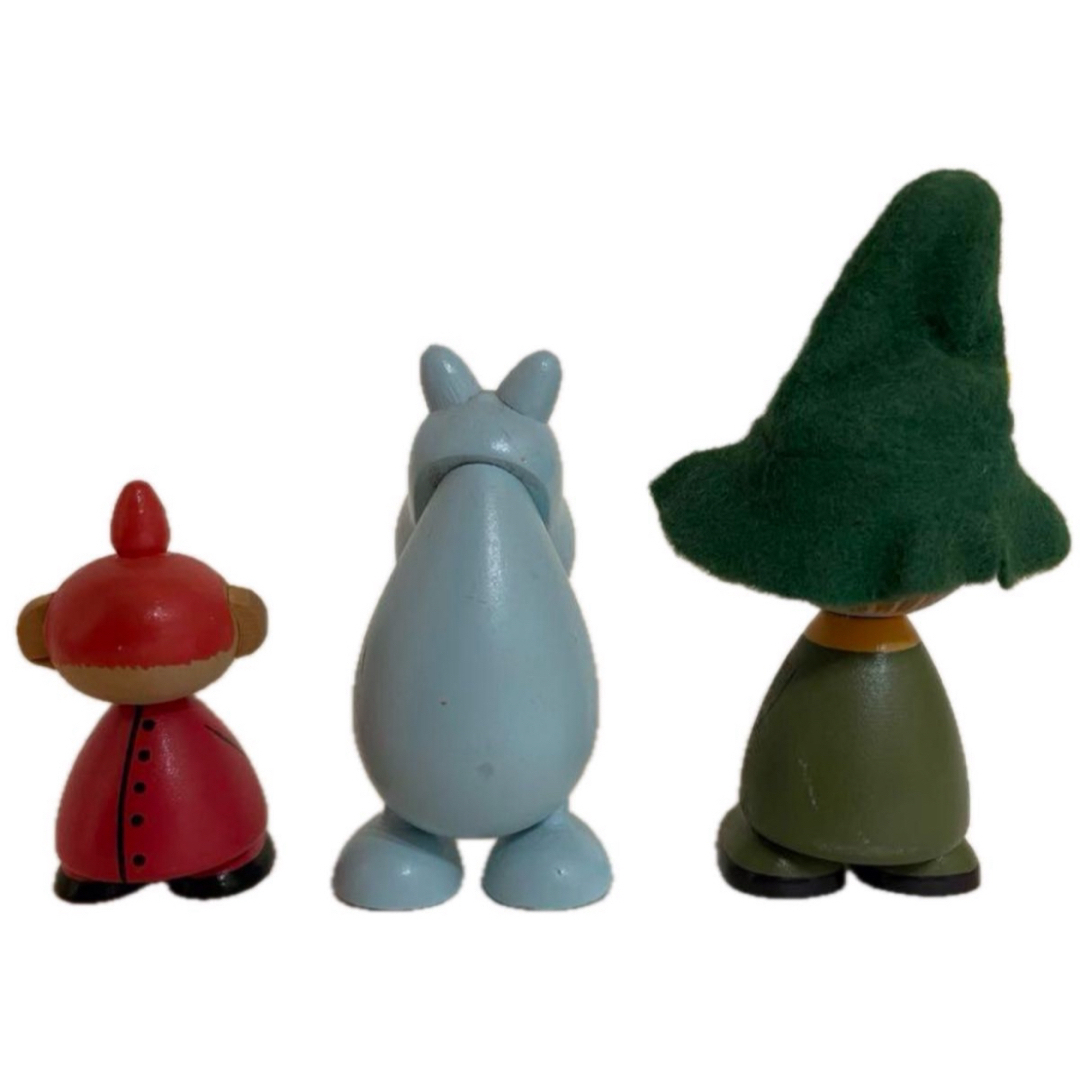 MOOMIN(ムーミン)のムーミン、ミイ、スナフキンの木製フィギュア エンタメ/ホビーのおもちゃ/ぬいぐるみ(キャラクターグッズ)の商品写真