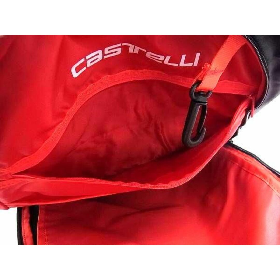 ■新品同様■ CASTELLI カステリ ナイロン リュックサック バックパック デイパック メンズ ブラック系×レッド系 BF6203 メンズのバッグ(バッグパック/リュック)の商品写真