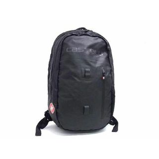 ■新品同様■ CASTELLI カステリ ナイロン リュックサック バックパック デイパック メンズ ブラック系×レッド系 BF6203(バッグパック/リュック)