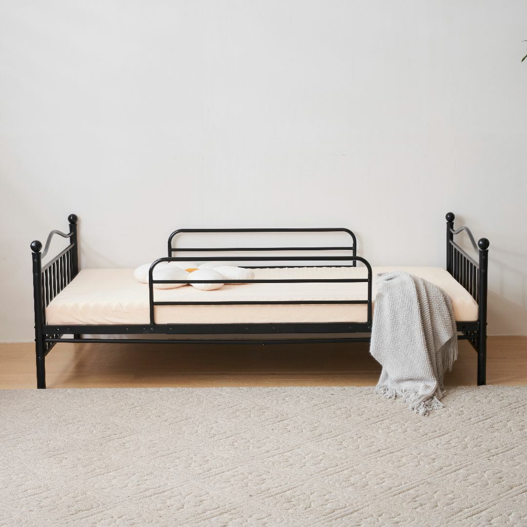 ロフトベッド パイプベッド シングル ベッド カーテンを取り付けられる 収納 北 インテリア/住まい/日用品のベッド/マットレス(ロフトベッド/システムベッド)の商品写真