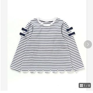 アプレレクール(apres les cours)の【今季新品★人気完売】アプレレクール スカラップボーダーTシャツ140センチ(Tシャツ/カットソー)