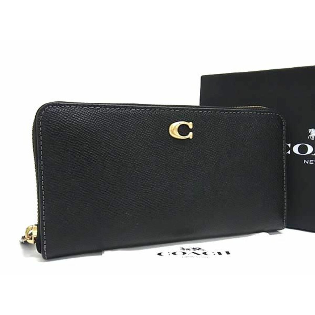 COACH(コーチ)の■新品同様■ COACH コーチ CC953 アコーディオン ジップ レザー ラウンドファスナー 長財布 ウォレット ブラック系 AV8807 レディースのファッション小物(財布)の商品写真