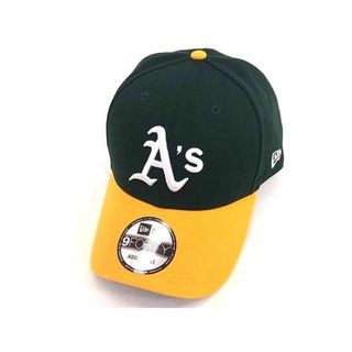 ニューエラー(NEW ERA)の■新品■未使用■ NEWERA ニューエラ 9FORTY オークランド アスレチックス ポリエステル ベースボールキャップ 帽子 グリーン系 AV8790(キャップ)