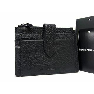 ■新品■未使用■ EMPORIO ARMANI エンポリオアルマーニ レザー フラグメントケース コインケース カード入れ ブラック系 FC0039