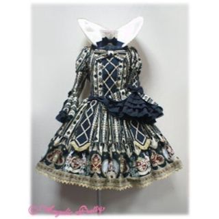 アンジェリックプリティー(Angelic Pretty)のアンジェリックプリティワンダークィーンワンピース&ボンネットセット　グリーン系✨(ひざ丈ワンピース)