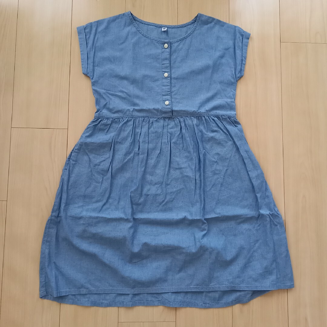 UNIQLO(ユニクロ)のUNIQLO　半袖ワンピース キッズ/ベビー/マタニティのキッズ服女の子用(90cm~)(ワンピース)の商品写真