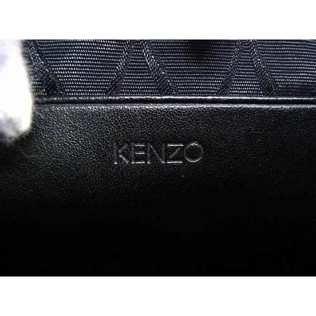 KENZO(ケンゾー)の■新品同様■ KENZO ケンゾー レザー クラッチバッグ セカンドバッグ メンズ ブラック系 FA7399 メンズのファッション小物(その他)の商品写真