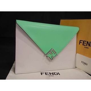 フェンディ(FENDI)の■新品■未使用■ FENDI フェンディ FFダイヤモンド レザー クラッチバッグ セカンドバッグ グリーン系×ライトベージュ系 FA3647(その他)