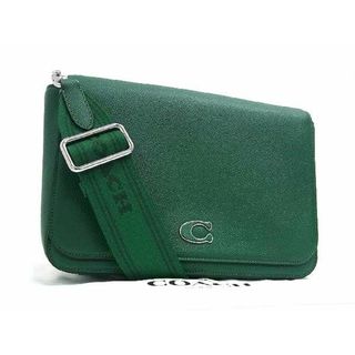 ■新品同様■ COACH コーチ レザー クロスボディ ショルダーバッグ 斜め掛け 肩掛け レディース グリーン系 DA6909