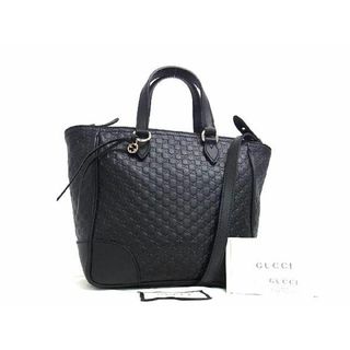 グッチ(Gucci)の■新品■未使用■ GUCCI グッチ マイクロ グッチシマ レザー 2WAY クロスボディ ショルダーバッグ ハンドバッグ ブラック系 FA7421(ハンドバッグ)