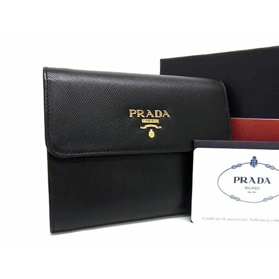 PRADA(プラダ)の■新品■未使用■ PRADA プラダ サフィアーノレザー 三つ折り 財布 ウォレット 札入れ 小銭入れ レディース メンズ ブラック系 AW5336 メンズのファッション小物(長財布)の商品写真