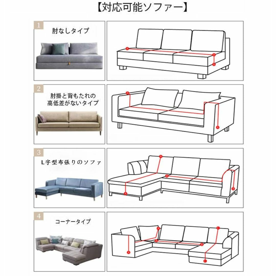 【色: 草の緑】Fenspeed ソファーカバー 1人掛け 2人掛け 180*1 インテリア/住まい/日用品のソファ/ソファベッド(ソファカバー)の商品写真