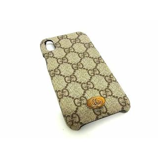 GUCCI グッチ 525053 GGマーモント GG柄 PVC iPhoneX/XS 対応 アイフォンケース スマホケース ブラウン系 AV8724