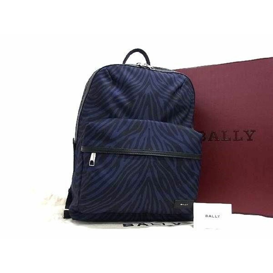 Bally(バリー)の■新品■未使用■ BALLY バリー ナイロン ゼブラ柄 リュックサック バックパック レディース ネイビー系×ブラック系 AW5109 メンズのバッグ(トートバッグ)の商品写真