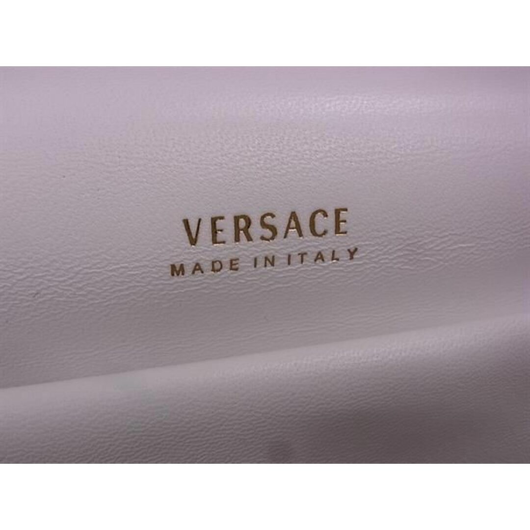 VERSACE(ヴェルサーチ)の■極美品■ VERSACE ヴェルサーチ レザー チェーン ショルダーバッグ クロスボディ レディース ホワイト系 AY1614 レディースのバッグ(ショルダーバッグ)の商品写真