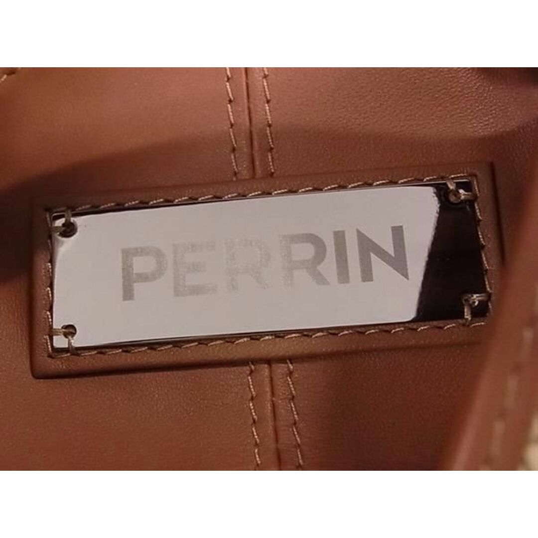 ■新品同様■ PERRIN ペランパリ プチ パニエ スモール ラフィア×レザー 2WAY ハンドバッグ ショルダー クロスボディ ベージュ系 FA3643 レディースのバッグ(ハンドバッグ)の商品写真