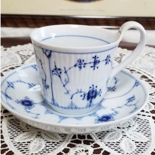 ロイヤルコペンハーゲン(ROYAL COPENHAGEN)のロイヤルコペンハーゲン ブルーフルーテッドプレイン ハイハンドル１客(食器)