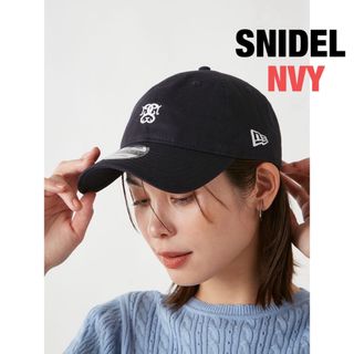 スナイデル(SNIDEL)のスナイデル　ニューエラ　コラボ　キャップ　ネイビー　フリー★新品(キャップ)