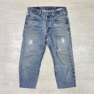 リーバイス(Levi's)のLevi's 501 ダメージ リペア テーパード クロップド デニム パンツ(デニム/ジーンズ)