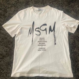 エムエスジイエム(MSGM)のmsgm Tシャツ　XS  ホワイト(Tシャツ/カットソー(半袖/袖なし))