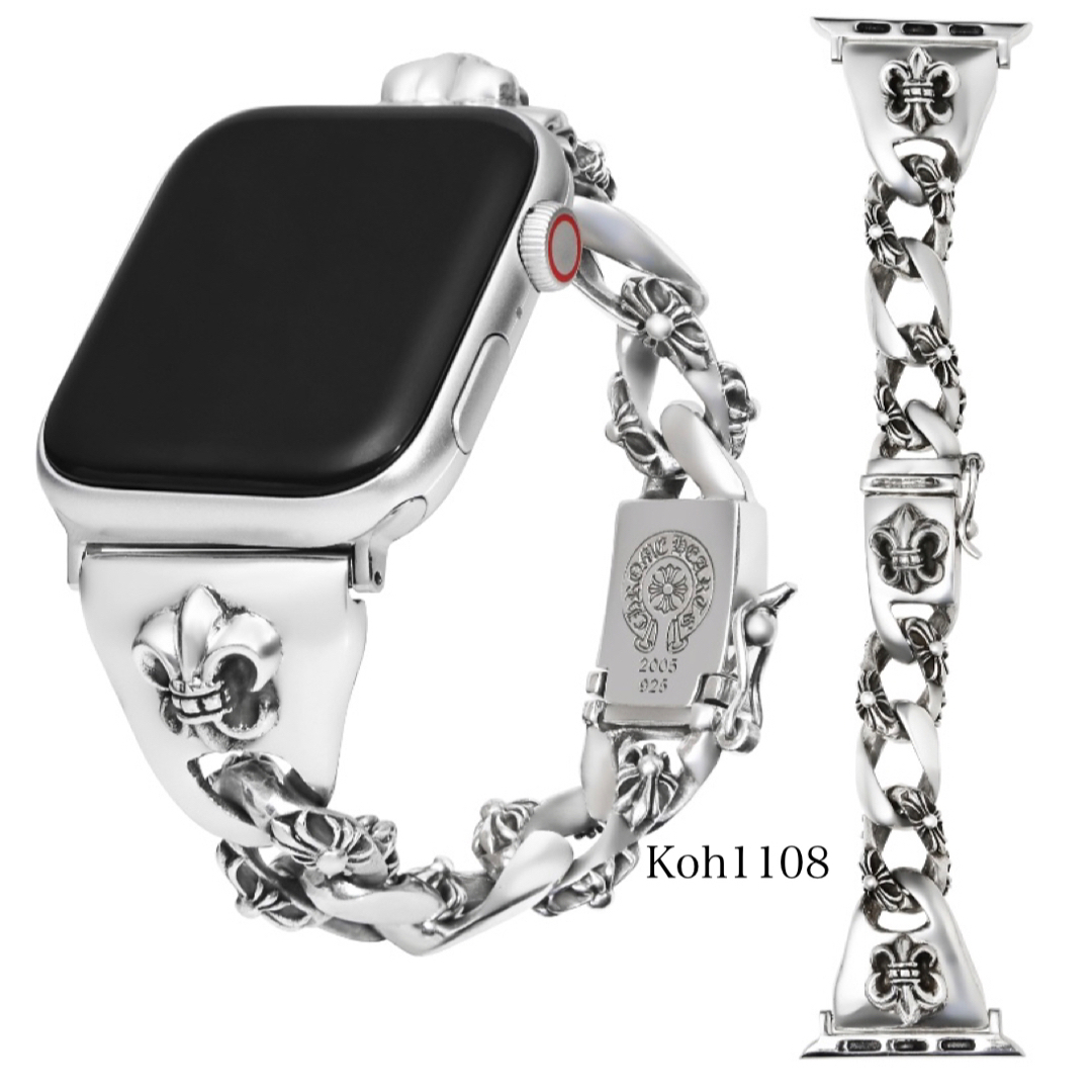 Apple Watch アップルウォッチ シルバー メンズ ブレスレット 特注品 メンズのアクセサリー(ブレスレット)の商品写真