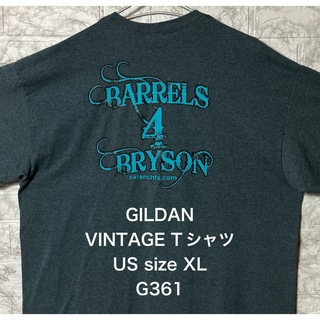 ギルタン(GILDAN)のアメリカ古着 VINTAGE XLsize GILDAN ダークグレーTシャツ(Tシャツ/カットソー(半袖/袖なし))