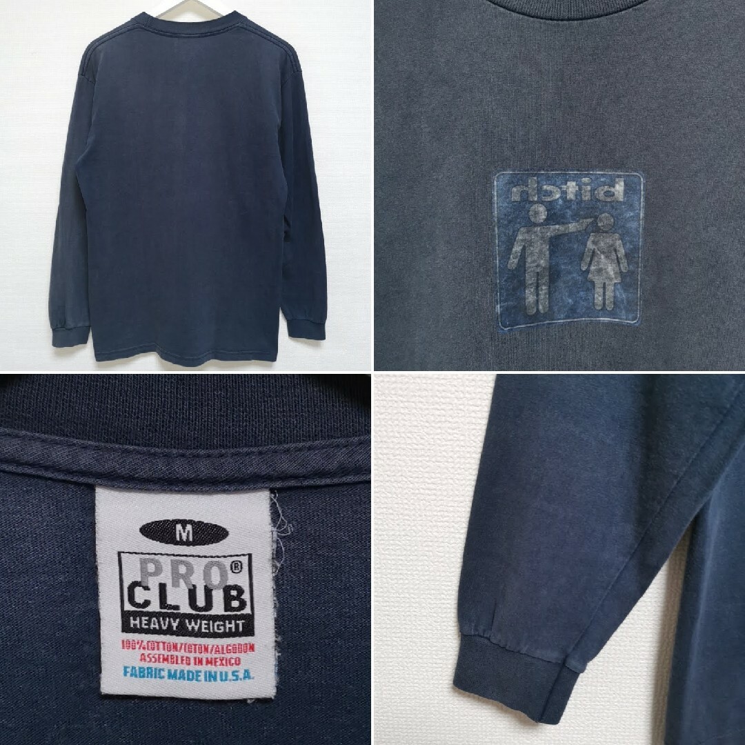 M 90s bitch skateboards ビッチ ロンT 反転 USA製 メンズのトップス(Tシャツ/カットソー(七分/長袖))の商品写真