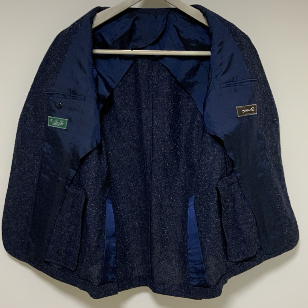 TEX TEQ FERLA フェルラ社 イタリア生地 サイズ 48 Mネイビー メンズのジャケット/アウター(テーラードジャケット)の商品写真