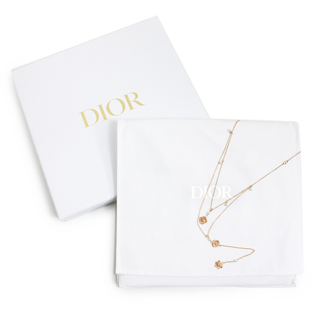 Christian Dior(クリスチャンディオール)のクリスチャンディオール D-MILLEFIORI ミルフィオリ パール 花 フラワーモチーフ ネックレス ペンダント ピンクゴールド N2344WOMRS_D10W 箱付 Christian Dior（新品・未使用品） レディースのアクセサリー(ネックレス)の商品写真