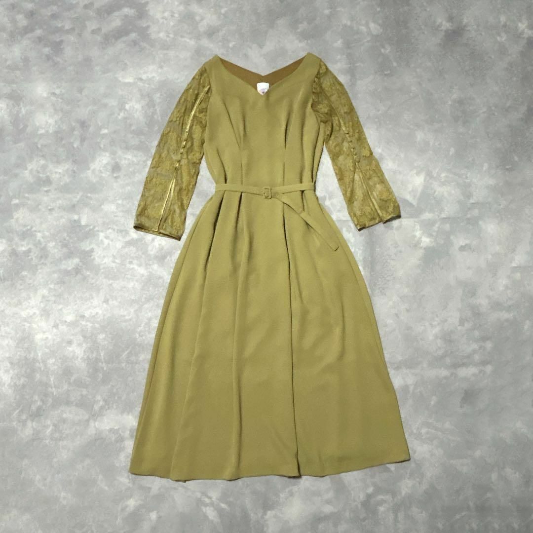 Ameri VINTAGE(アメリヴィンテージ)のAMERI LACE SLEEVE REFINED DRESS クリーニング済 レディースのワンピース(ロングワンピース/マキシワンピース)の商品写真