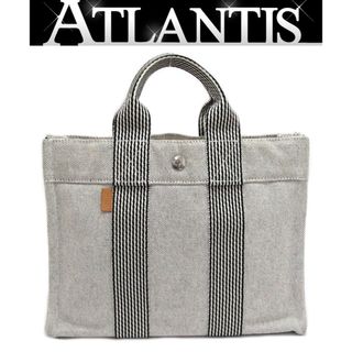 エルメス(Hermes)の【広尾店】　エルメス HERMES ニューフールトゥPM トートバッグ キャンバス グレー 【13842】(トートバッグ)