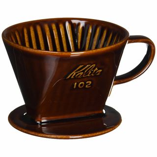 カリタ Kalita コーヒー ドリッパー 陶器製 ブラウン 2~4人用 102(容器)