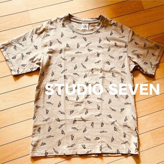 STUDIO SEVEN メンズ Tシャツ ベージュ スタジオセブン(Tシャツ/カットソー(半袖/袖なし))