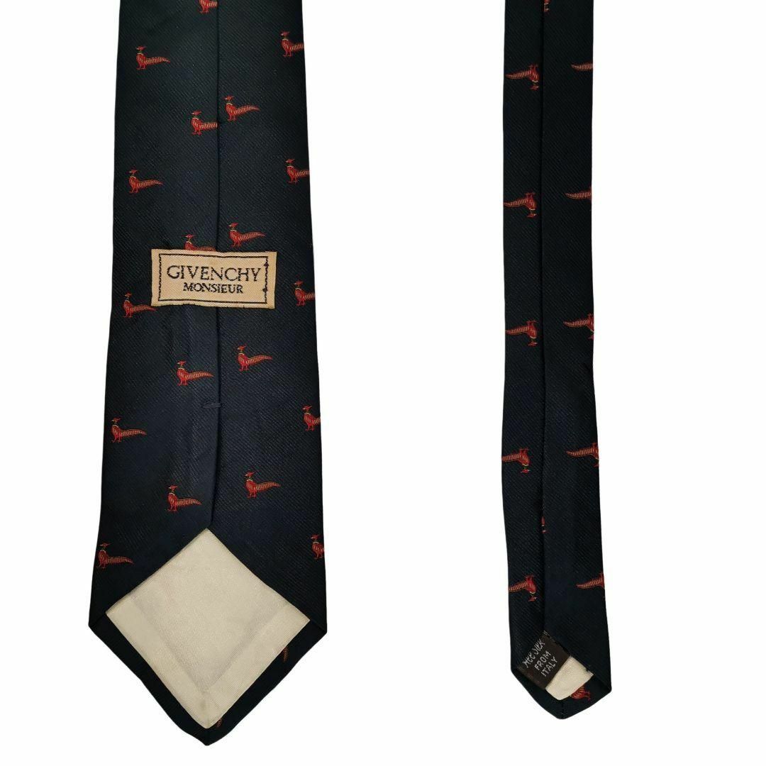 GIVENCHY ジバンシー 孔雀模様入り ネクタイ アメリカ製 シルク100% メンズのファッション小物(ネクタイ)の商品写真