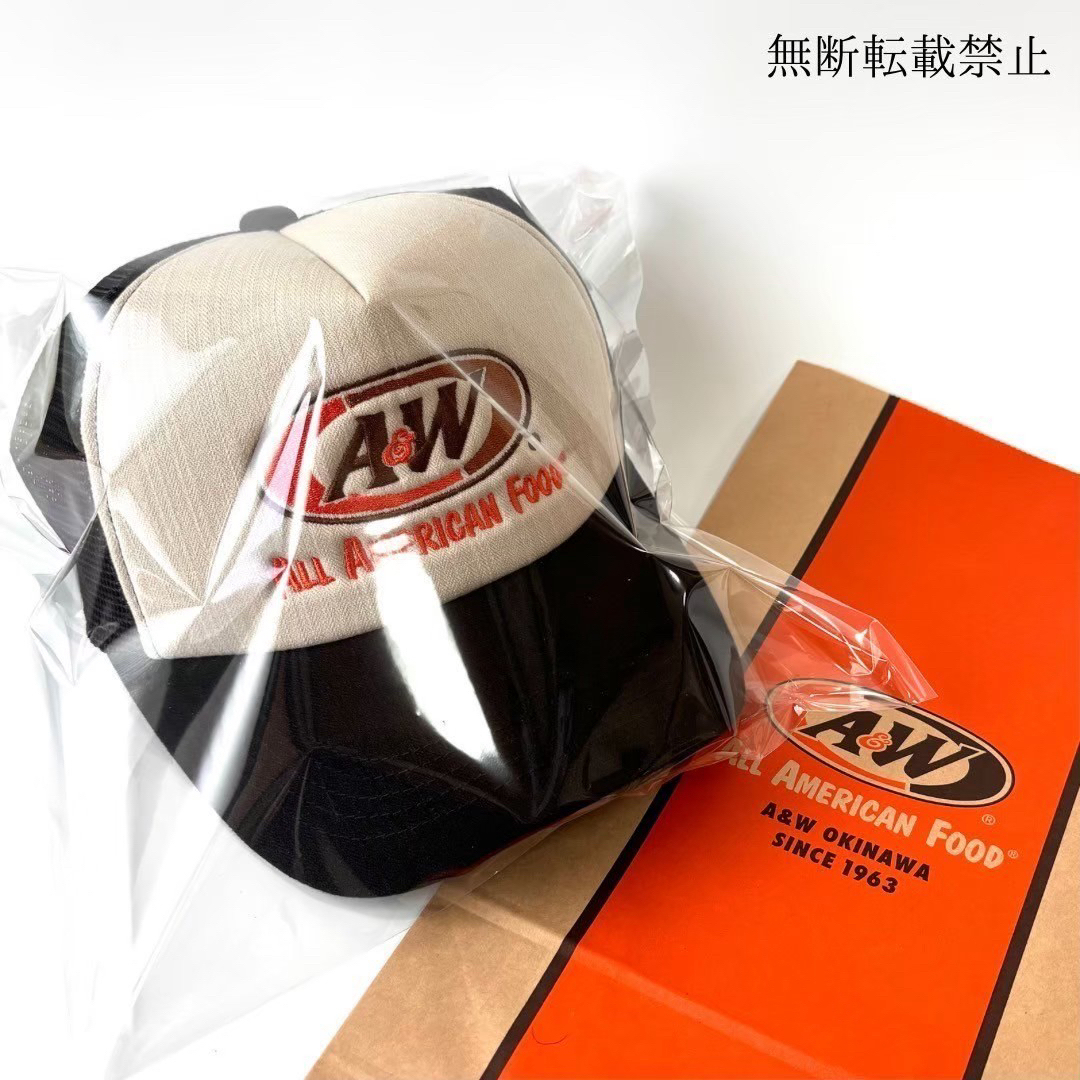 【ブラック】新品 A＆W 沖縄 メッシュ ロゴ キャップ 正規品 帽子 芸能人 メンズの帽子(キャップ)の商品写真