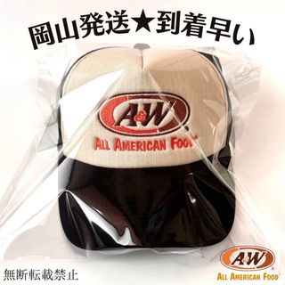 【ブラック】新品 A＆W 沖縄 メッシュ ロゴ キャップ 正規品 帽子 芸能人