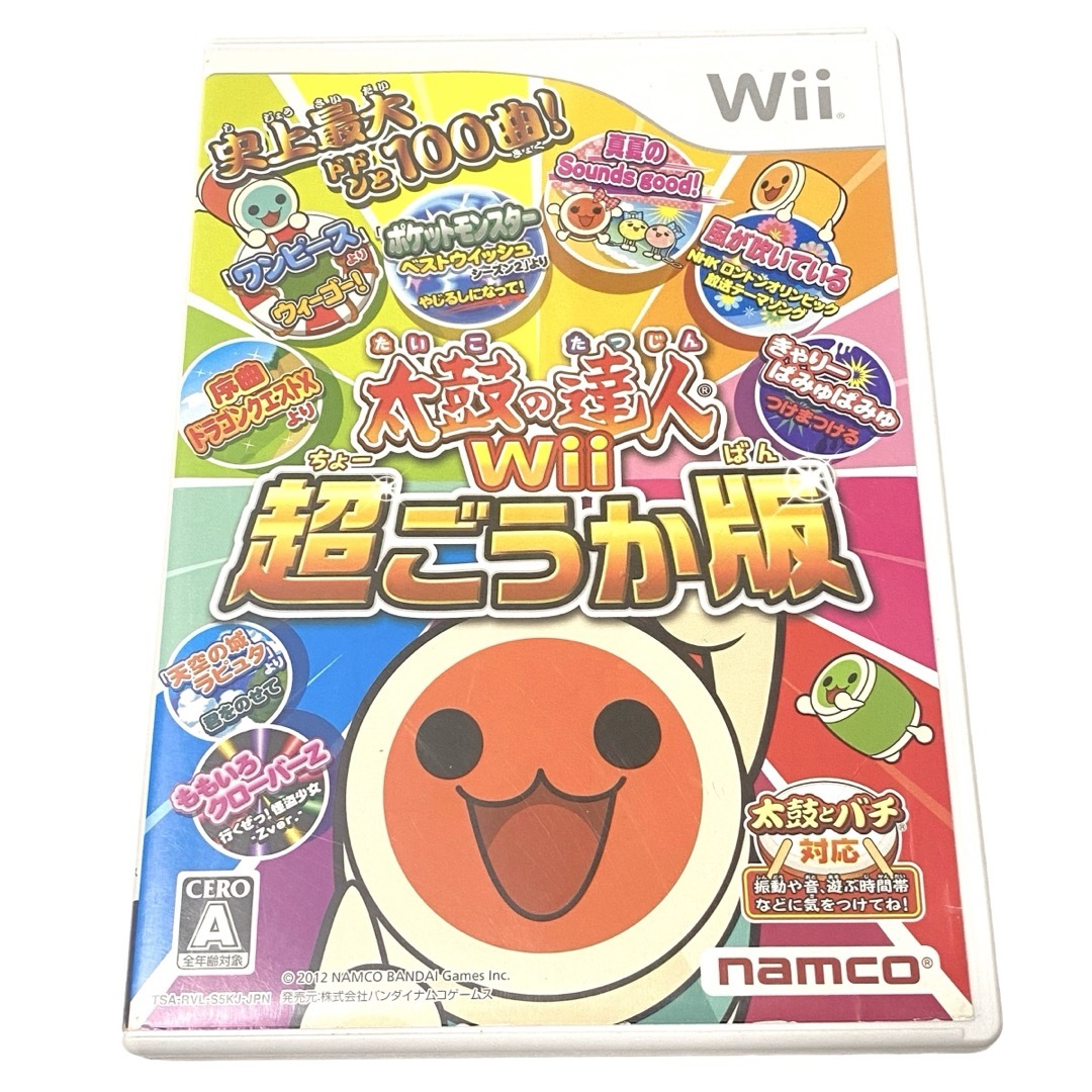 No.W1【匿名発送】太鼓の達人Wii 超ごうか版 任天堂Wiiソフト エンタメ/ホビーのゲームソフト/ゲーム機本体(家庭用ゲームソフト)の商品写真