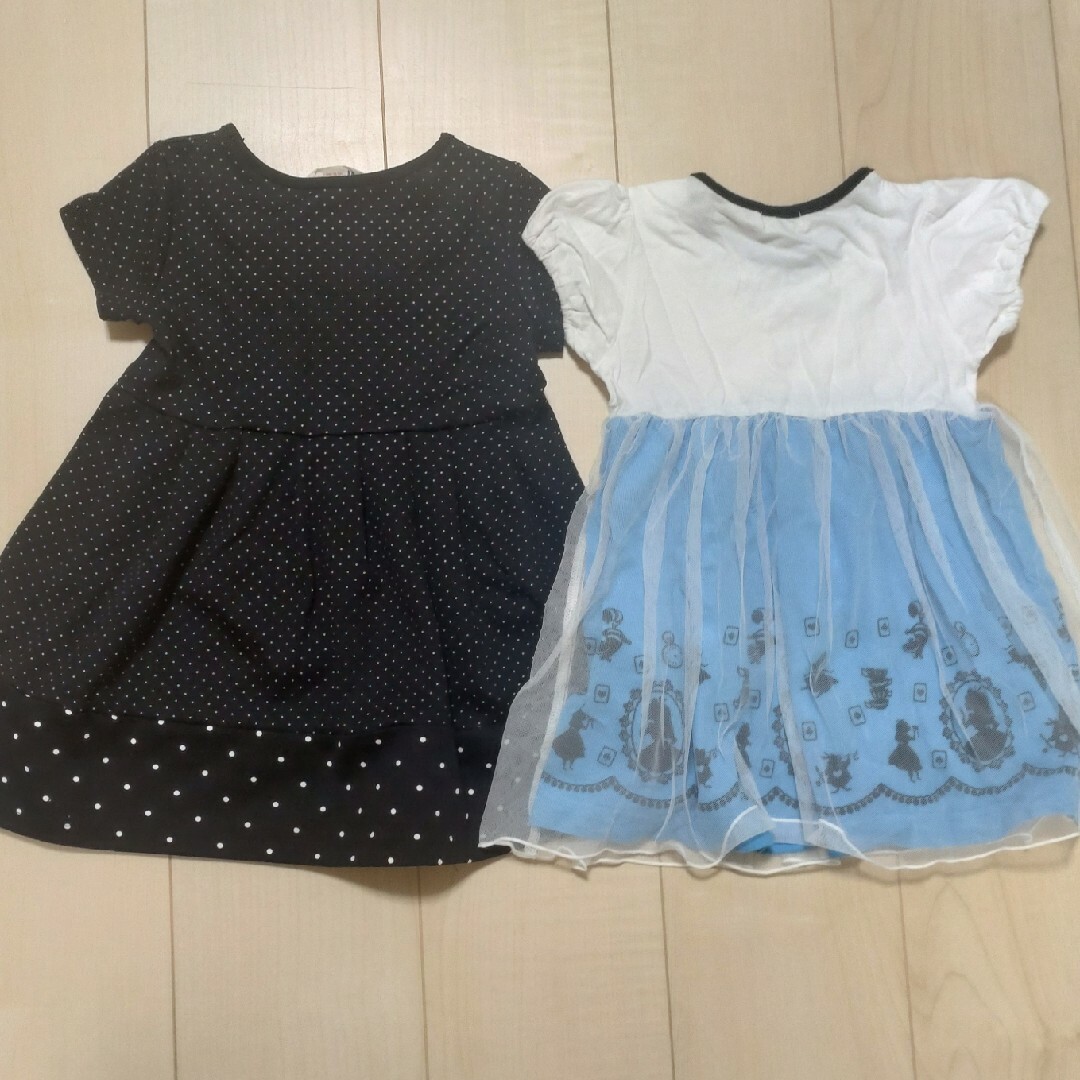 H&M(エイチアンドエム)の子供用ワンピース2枚セット　90cm キッズ/ベビー/マタニティのキッズ服女の子用(90cm~)(ワンピース)の商品写真