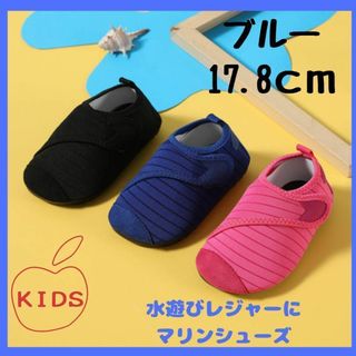 ブルー　17.8㎝　キッズ　マリンシューズ   ウォーターシューズ  子供靴(その他)