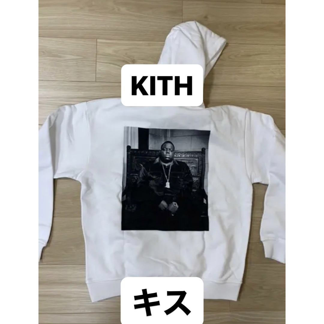 KITH キス Notorious BIG コラボ スウェット パーカー 白 メンズのトップス(パーカー)の商品写真