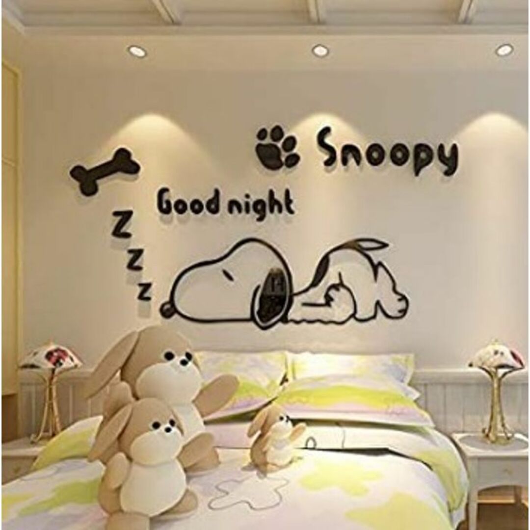 ★数量限定★ SNOOPY ウォールステッカー 立体 かわいい 剥がせる◎ インテリア/住まい/日用品のインテリア小物(その他)の商品写真