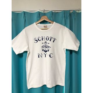 ショット(schott)の【GW特別価格】Schott NYC Tシャツ ホワイト× ネイビー M 男女(Tシャツ/カットソー(半袖/袖なし))