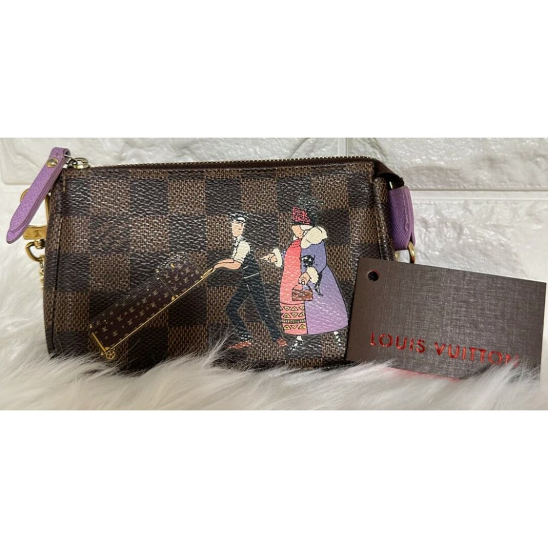 LOUIS VUITTON(ルイヴィトン)の希少品 ルイヴィトン ダミエ ミニポシェット アクセソワール ポーチ ミニ レディースのファッション小物(ポーチ)の商品写真