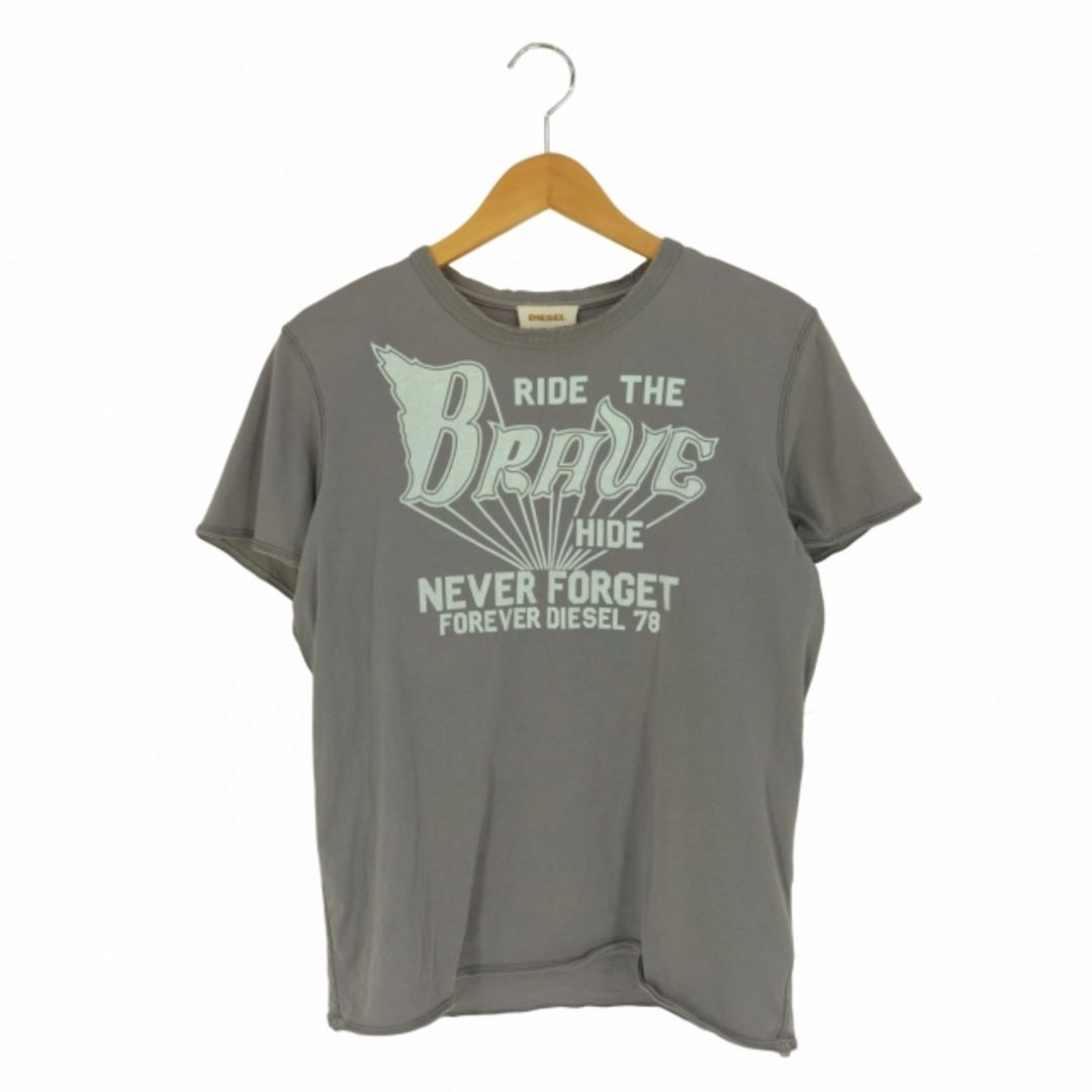 DIESEL(ディーゼル)のDIESEL(ディーゼル) ダメージ加工 プリント クルーネックTシャツ メンズ メンズのトップス(Tシャツ/カットソー(半袖/袖なし))の商品写真