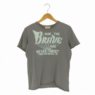 DIESEL - DIESEL(ディーゼル) ダメージ加工 プリント クルーネックTシャツ メンズ