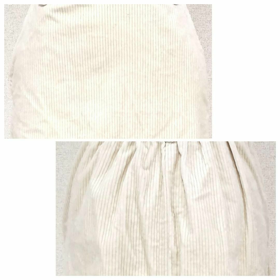 【M】GU ジーユー レディース コーデュロイ スカート アイボリー 比較的薄手 レディースのスカート(ひざ丈スカート)の商品写真