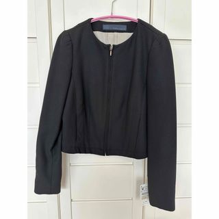 【未使用タグ付き】 ZARA　ノーカラージャケット　ネイビー　セレモニー