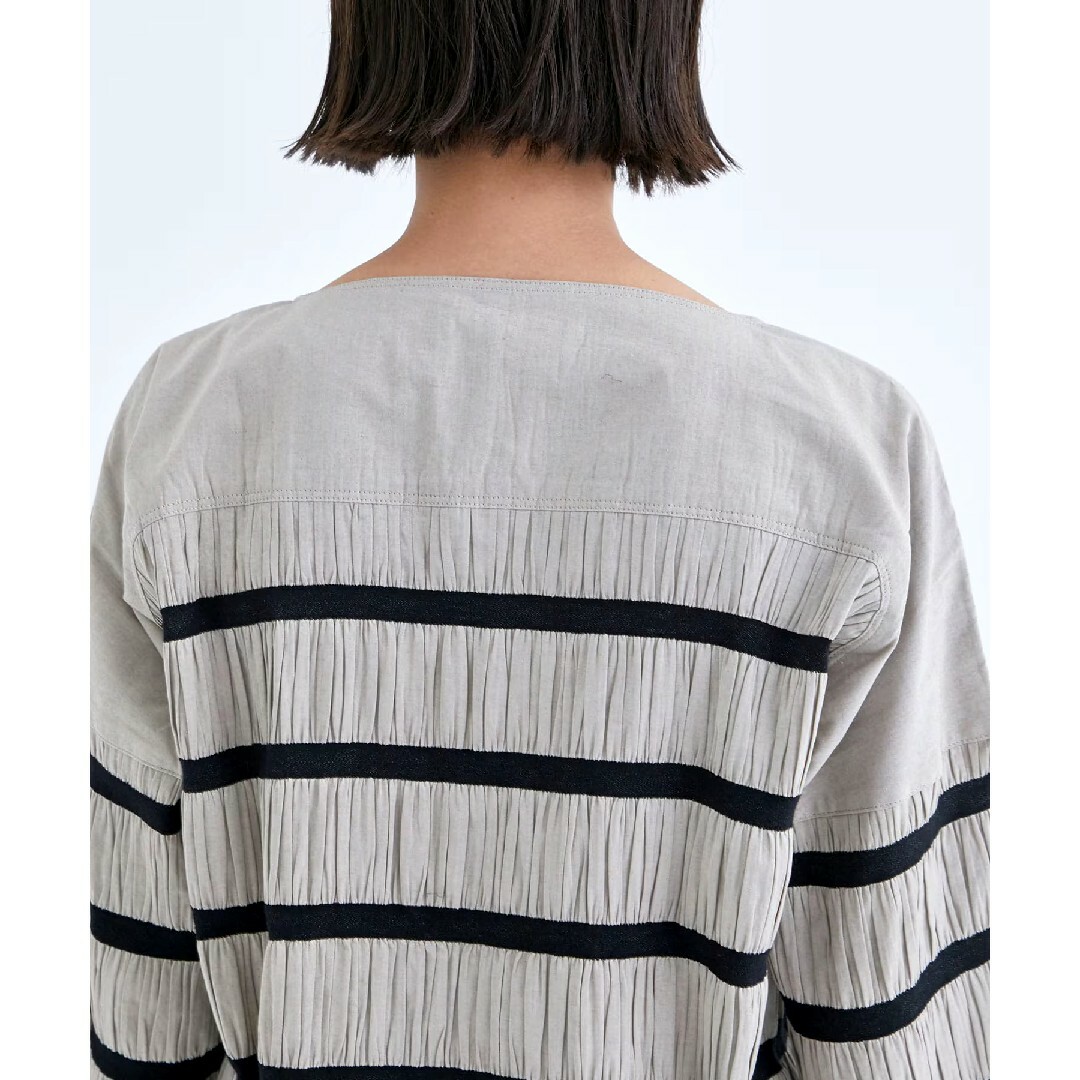 jonnlynx(ジョンリンクス)のペレック pelleq  Shirring striped dressワンピース レディースのワンピース(ロングワンピース/マキシワンピース)の商品写真