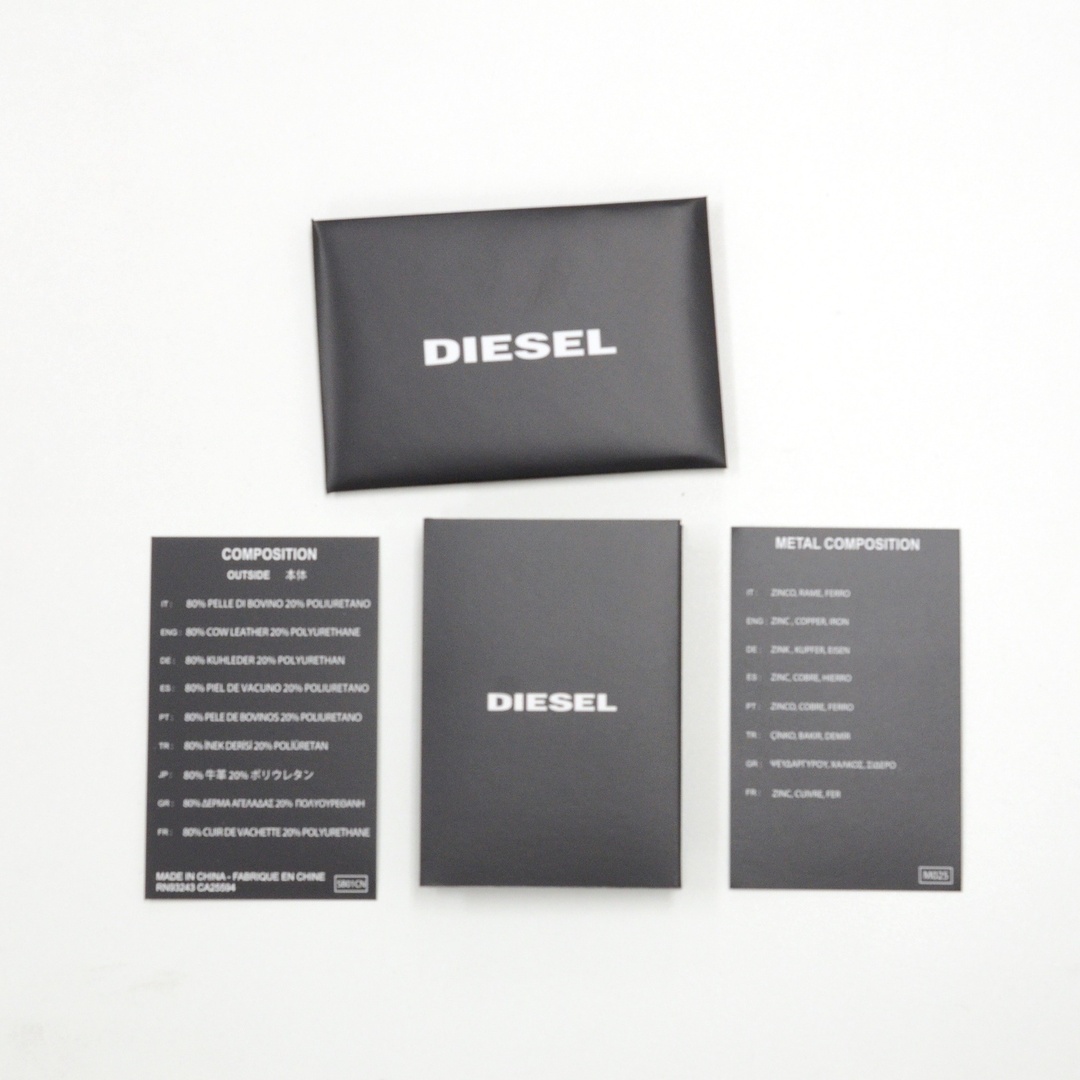 DIESEL(ディーゼル)のディーゼル（DIESEL） レザー型押し ラウンドファスナー長財布 黒 【中古】 JA-18762 メンズのファッション小物(長財布)の商品写真